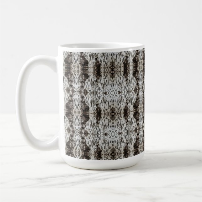 Caneca De Café Casca de Árvore Tigre Branco Estampada (Esquerda)