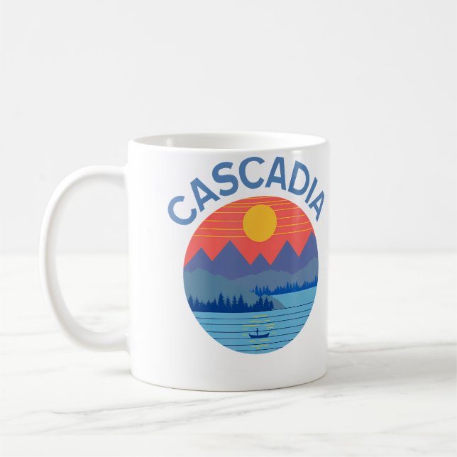 Caneca De Café Cascadia Pesca Hiking Acampamento (Esquerda)