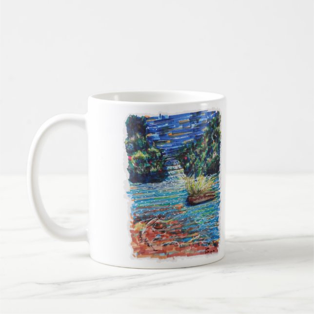 Caneca De Café Cascata Colorida (Esquerda)