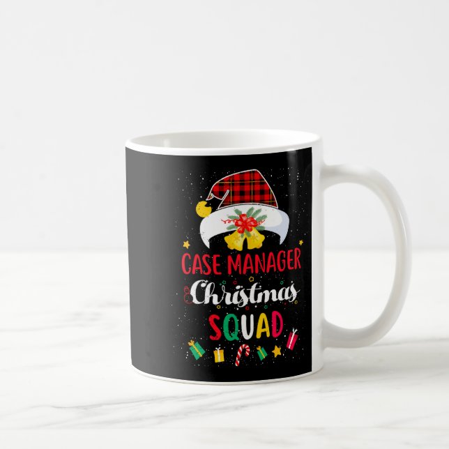 Caneca De Café Case Manager Christmas Squad Santa Hat Matching Pr (Direita)