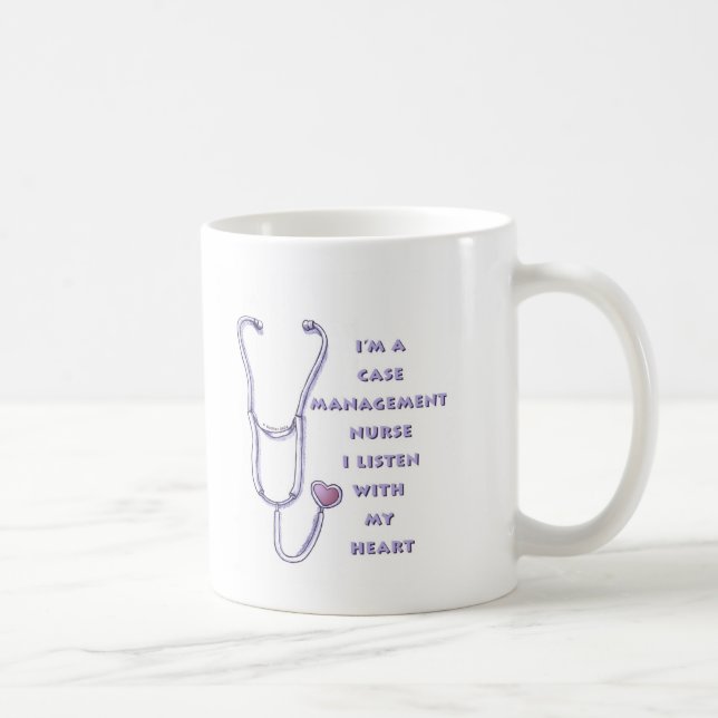 Caneca De Café Case Manager Nurse Heart (Direita)