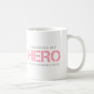 Caneca De Café Casei-me com o meu Herói - Esposa do Aviador
