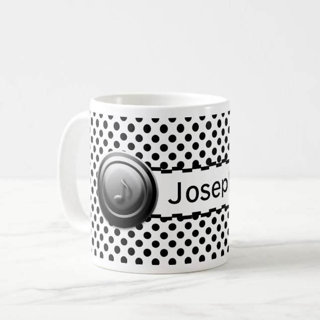 Caneca De Café Cassete Personalizado (Frente Esquerda)