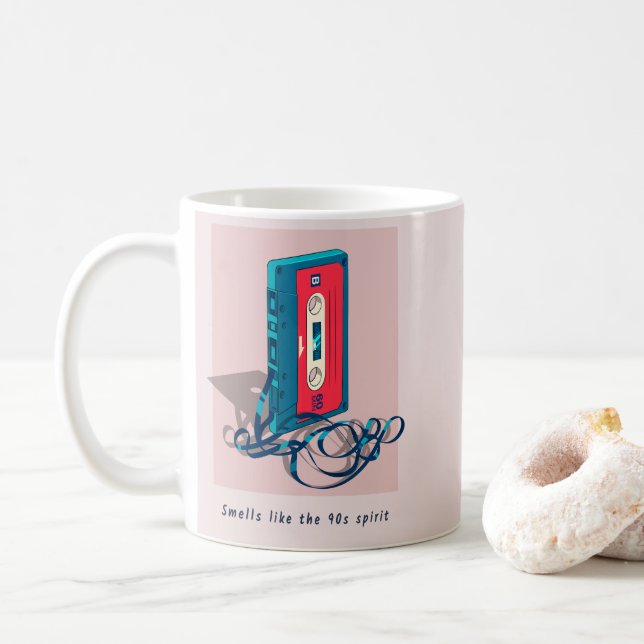 Caneca De Café Cassete Vintage ’90s (Com Donut)