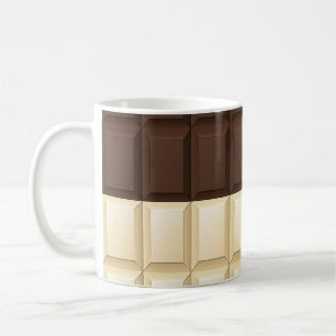 Caneca De Café Castanho E Chocolate Branco
