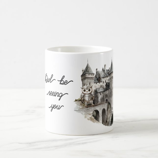 Caneca De Café Castelo Coruja Vai Te Ver (Centro)