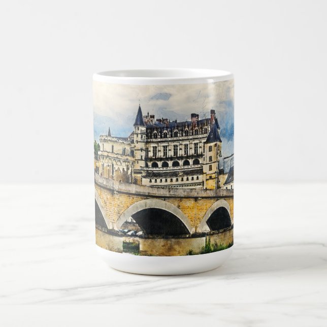 Caneca De Café Castelo de Amboise no Vale do Loire, França (Centro)
