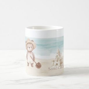 Caneca De Café Castelo de Areia do Urso na Praia