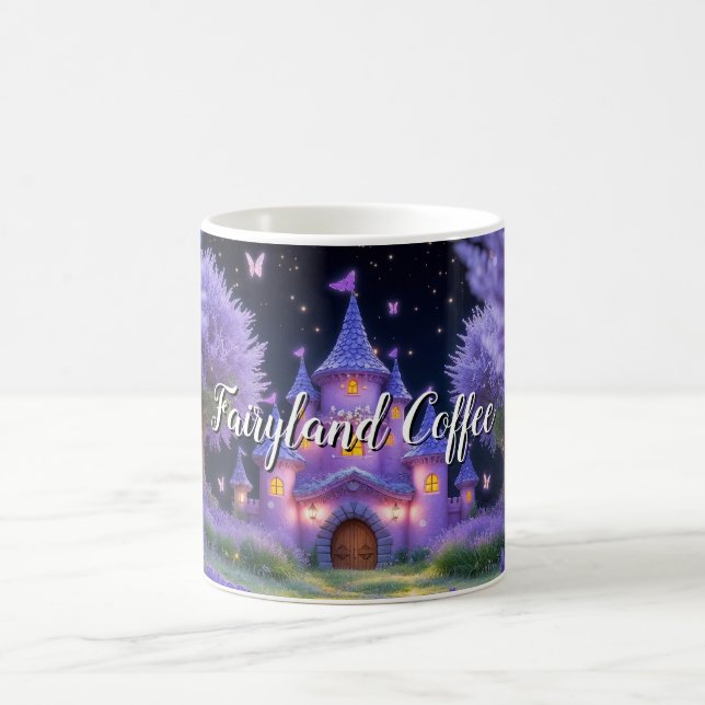 Caneca De Café Castelo de Fada da Lavanda Oculta (Centro)