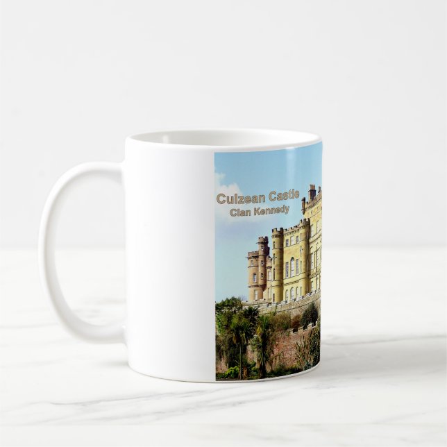 Caneca De Café Castelo de Scotland Culzean — Clan Kennedy Home (Esquerda)
