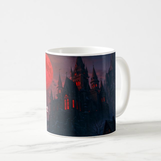 Caneca De Café Castelo do Sangue do Vampiro (Frente Esquerda)