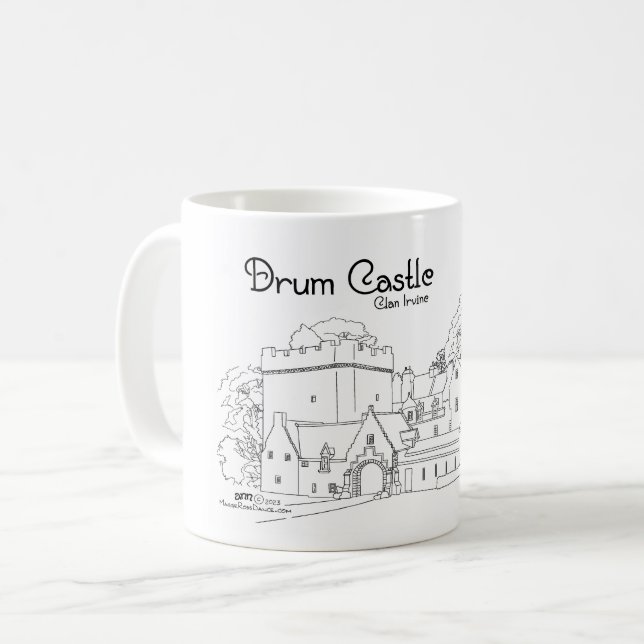 Caneca De Café Castelo Drum, Aberdeenshire, Escócia  (Frente Esquerda)