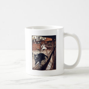 Caneca De Café Castelo Gato Rackham Ilustração