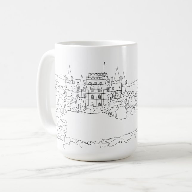 Caneca De Café Castelo Inveraray Escócia (Frente Esquerda)