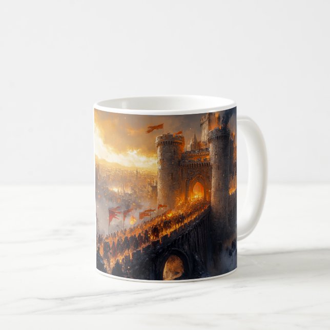 Caneca De Café Castelo Medieval (Frente Esquerda)
