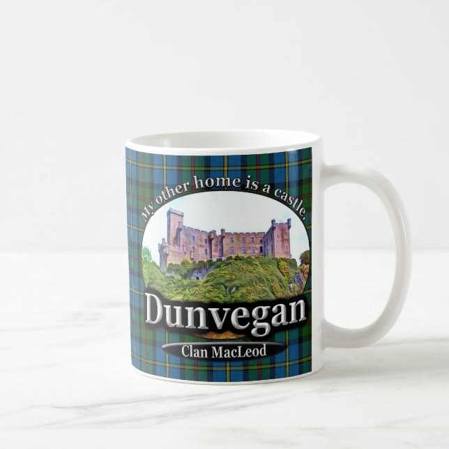 Caneca De Café Castelo Scotland de MacLeod Dunvegan do clã (Direita)