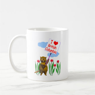 Caneca De Café Castor Canadense ama Colúmbia Britânica