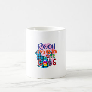 Caneca De Café Cat Art Real Men Adoram Gatos