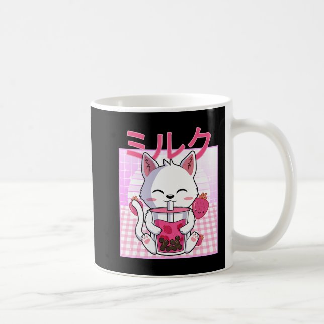 Caneca De Café Cat Boba Tea Bubble Tea Anime Kawaii Neko Gift Kid (Direita)