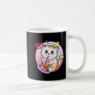 Caneca De Café Cat Boba Tea Bubble Tea Cat Anime Kawaii Nek