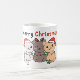 Caneca De Café Cat Christmas Animals Cute Cats Merry Christmas Co