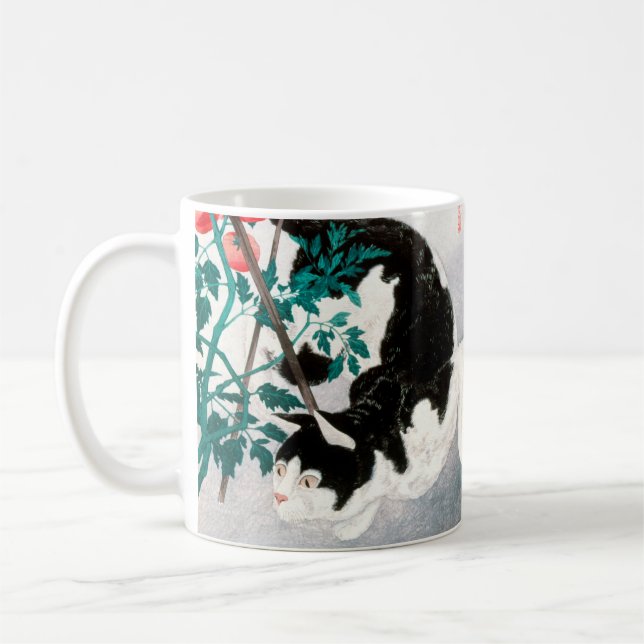 Caneca De Café Cat com Tomato Plant (1931) por Hiroaki Takahashi (Esquerda)