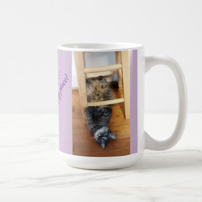 Caneca De Café Cat Dog Pet Happy Place Foto (Direita)