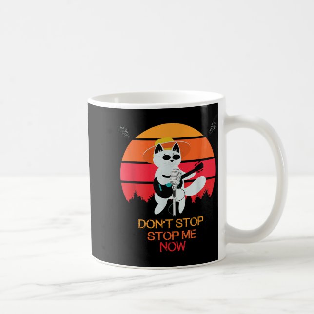 Caneca De Café Cat Don't Stop Me Now Cat Funny  (Direita)