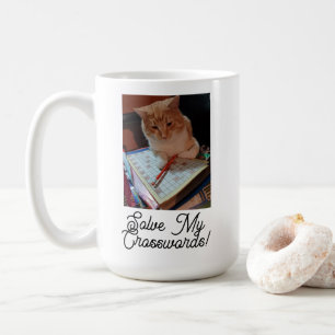 Caneca De Café Cat Engraçado Resolve Minha Foto Personalizada De 