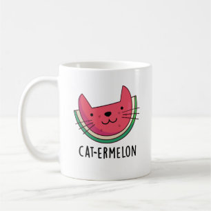 Caneca De Café Cat-ermelon Funny Cat Watermelon Pun