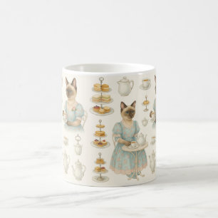 Caneca De Café Cat está tomando chá da tarde Londres Inglaterra