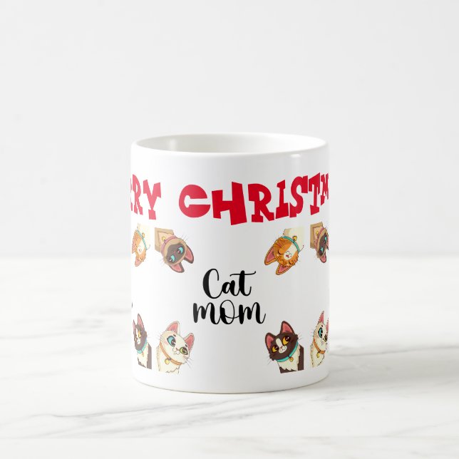 Caneca De Café Cat Feliz Natal (Centro)