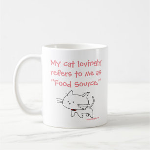 Caneca De Café Cat "Fonte de Comida" - Mug