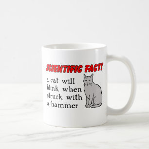 Caneca De Café Cat Hammer Engraçado Humor de Mug