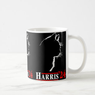 Caneca De Café Cat Harris 24 Shirt Vote Kamala Harris Para Presid
