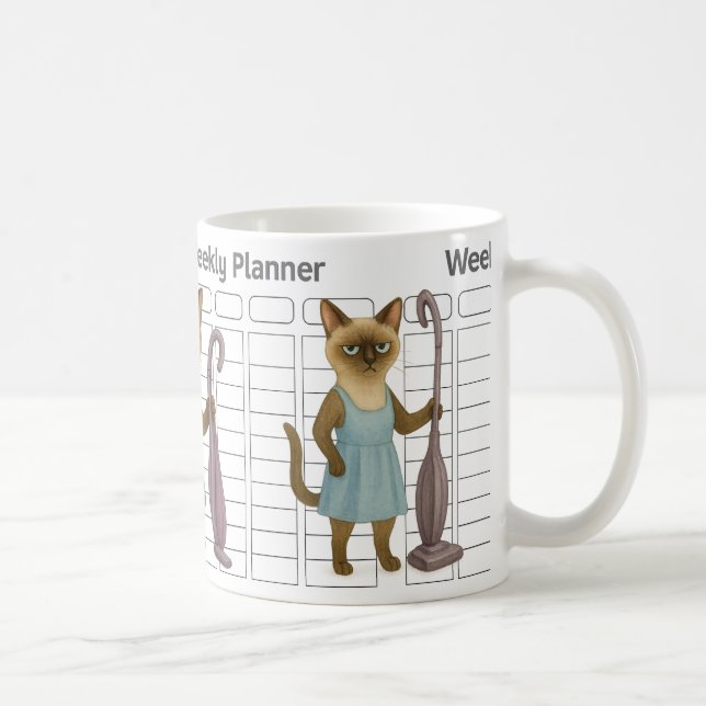 Caneca De Café Cat Housewife weekly planner (Direita)