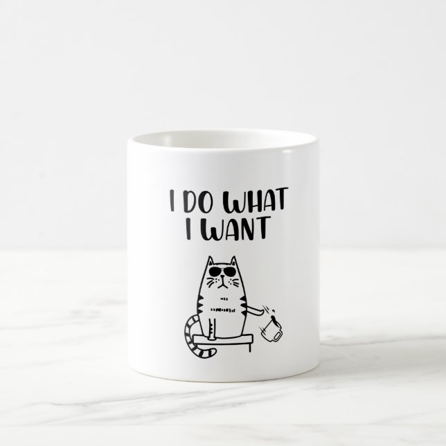 Caneca De Café Cat I Faz Sempre O Que Eu Quero (Centro)