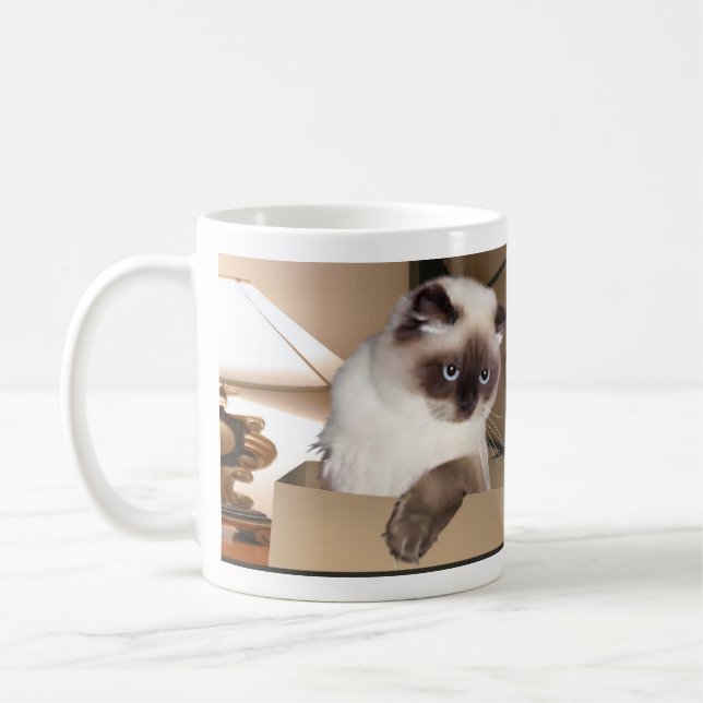 Caneca De Café Cat in Box (Esquerda)
