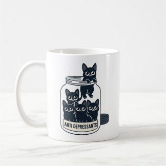Caneca De Café Cat jar anti depressants