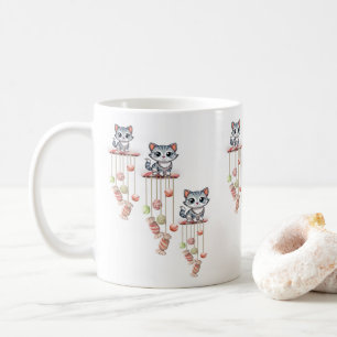 Caneca De Café Cat Kitten Chimes Mug