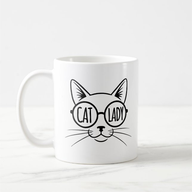 Caneca De Café Cat Lady  (Esquerda)