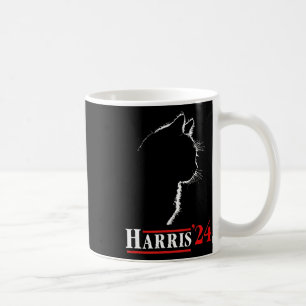 Caneca De Café Cat Lady For Kamala Harris Presidente Biden 24