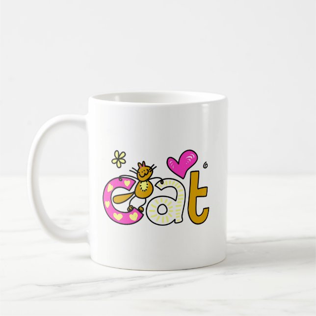 Caneca De Café CAT Love Coffee Mug (Esquerda)