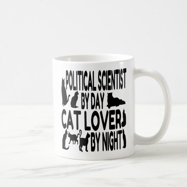 Caneca De Café Cat Lover, Cientista Político (Direita)