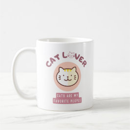 Caneca De Café Cat Lover - Os gatos são minhas pessoas favoritas