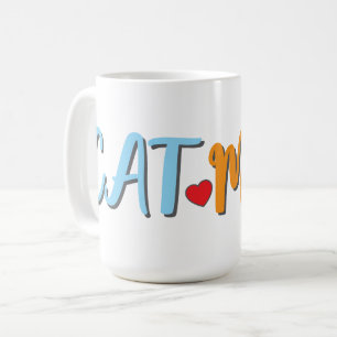 Caneca De Café Cat Mãe - Felino Bonito com Personalização Opciona
