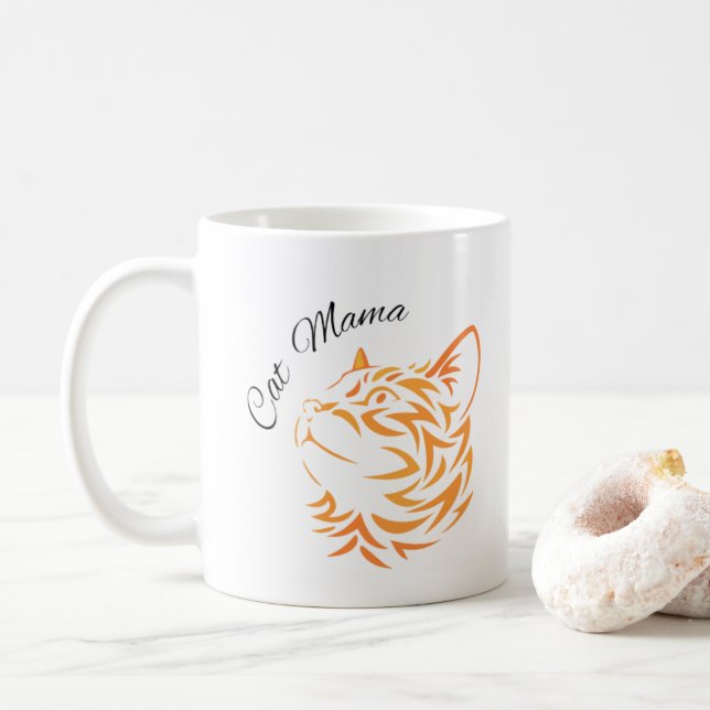 Caneca De Café Cat Mama (Com Donut)