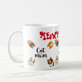Caneca De Café Cat Meowy Catmas