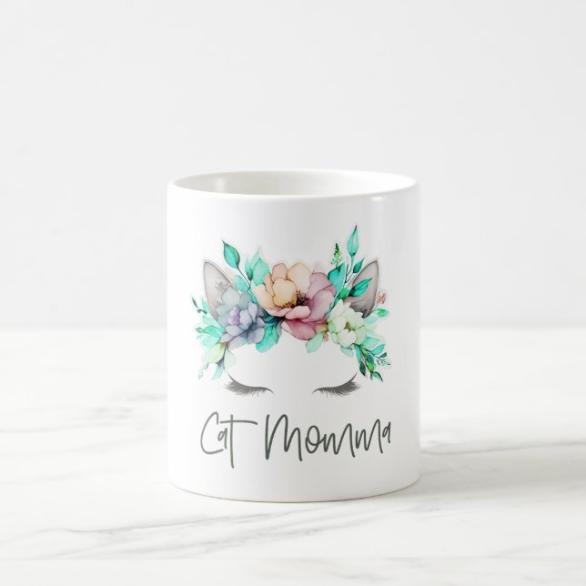 Caneca De Café Cat Momma Floral Crown Mug (Centro)