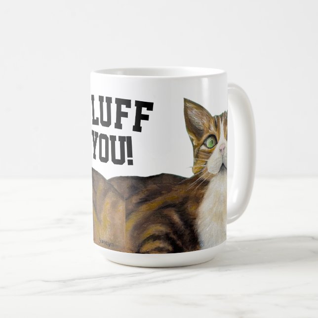 Caneca De Café Cat mug fluff you (Frente Esquerda)